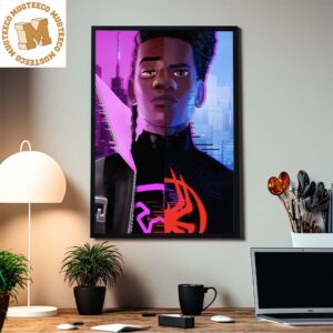 Spider Man Across The Spider Verse Miles And Prowler Morales Splits Hero And Villain Home Decor Poster Canvas