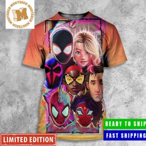 Spider Man Across The Spider Verse Super Heroes Mimic Styles Cornerbox All Over Print Shirt