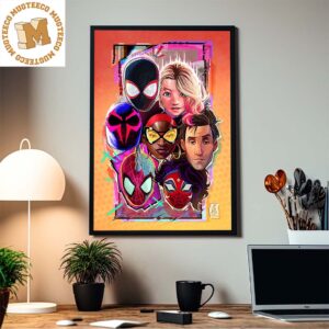 Spider Man Across The Spider Verse Super Heroes Mimic Styles Cornerbox Home Decor Poster Canvas