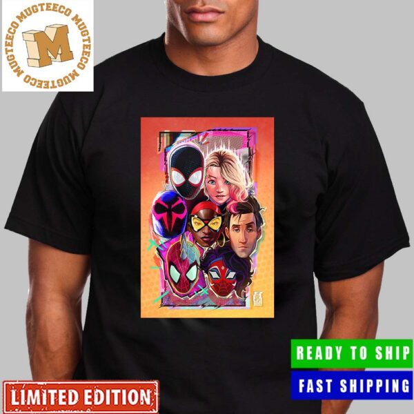 Spider Man Across The Spider Verse Super Heroes Mimic Styles Cornerbox Unisex T-Shirt