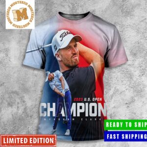 The 2023 US Open Champion Is Wyndham Clark All Over Print Shirt