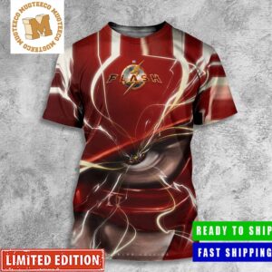 The Flash Movie Worlds Collide Barry Allen All Over Print Shirt