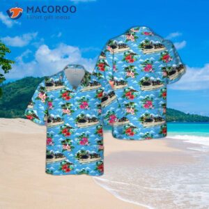 US Navy Ship Pattern Beach Style Hawaiian Shirt