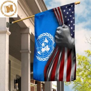 Un Flag And American Vintage Flag United Nations Flag Un Banner Flag Of United Nations 2 Sides Garden House Flag