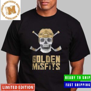 Vegas Golden Knights Golden Misfits Skull And Hockey Unisex T-Shirt
