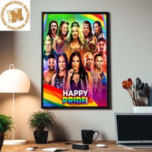 WWE And AEW Wrestling Happy Pride Month Home Decor Poster Canvas
