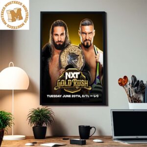 WWE NXT Gold Rush Seth Rollins Vs Bronson Steiner Match Home Decor Poster Canvas