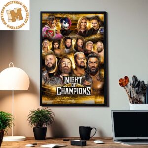 WWE Night Of Champions 2023 All Matches Home Decor Poster Canvas