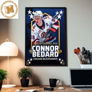 Welcome Connor Bedard To Chicago Blackhawks 2023 1st Pick NHL Draft Home Decor Poster Canvas
