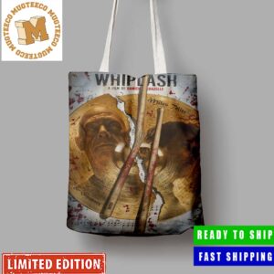 Whiplash A Film By Damien Chazelle Poster By Wolfgang LeBlanc Canvas Leather Tote Bag
