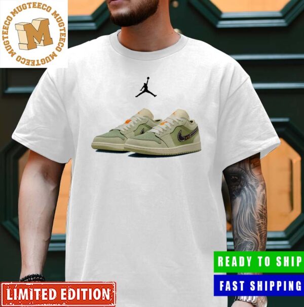 Air Jordan 1 Low Craft Light Olive Sneakerhead Gifts Unisex T-Shirt