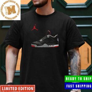 Air Jordan 4 Retro Bred Reimagined Sneaker Gifts For Fan Unisex T-Shirt