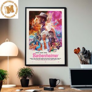 Barbenheimer Barbie Movie x Oppenheimer Collaboration All Characters Home Decor Poster Canvas