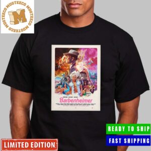 Barbenheimer Barbie Movie x Oppenheimer Collaboration All Characters Vintage T-Shirt