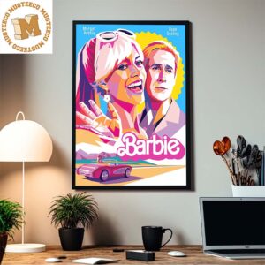 Barbie Movie Colorful Style Of Wpap Poster Home Decor Poster Canvas