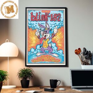 Blink 182 Charlotte Event July 14 2023 Crappy Punk Rock Home Decor Poster Canvas