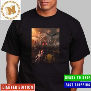 Deadpool And Wolverine Faceoff The Fox Universe Save Cinema All At Once Unisex T-Shirt