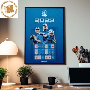 Detroit Lions NFL 2023 Schedule Home Decor Poster Canvas