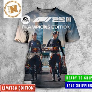 EA Sport Formula 1 23 Champions Edition Red Bull Racing Max Verstappen And Sergio Perez All Over Print Shirt