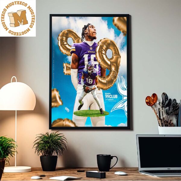 EA Sports Madden NFL 24 Justin Jefferson From Minesota Vikings 99 Club Homde Decor Poster Canvas