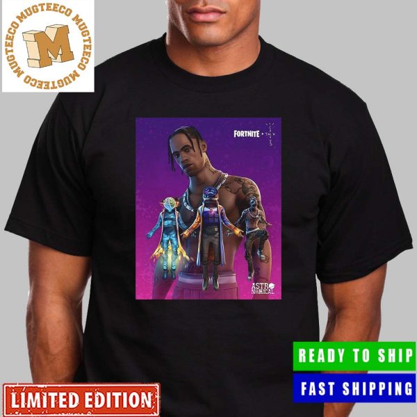 Fortnite Travis Scott Skin Coming Item Shop Cactus Jack Astro Nomical Unisex T-Shirt