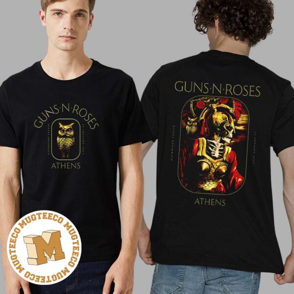 Guns N Roses Athens Last Show Europe Tour Two Sides Print Unisex T-Shirt