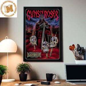 Guns N Roses Bucharest Event Show 16 July 2023 Home Decor Poster Canvas