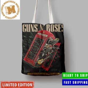 Guns N Roses London UK Event 30 June 2023 Canvas Leather Tote Bag