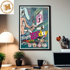 Happy 182 Day For Blink 182 Latin America United Celebrates Official Home Decor Poster Canvas