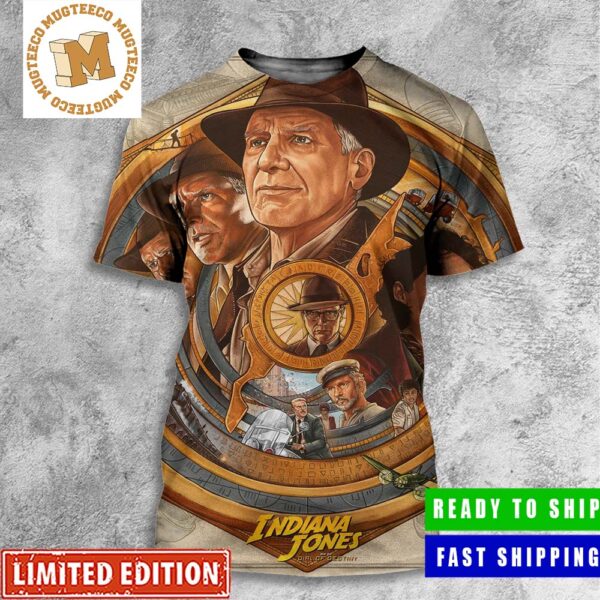 Indiana Jones And The Dial Of Destiny The Last Adventure Iconic Hero Comic Style All Over Print Shirt