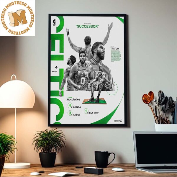 Jayson Tatum From Boston Celtics The Art Of The Successor Home Decor Poster Canvas