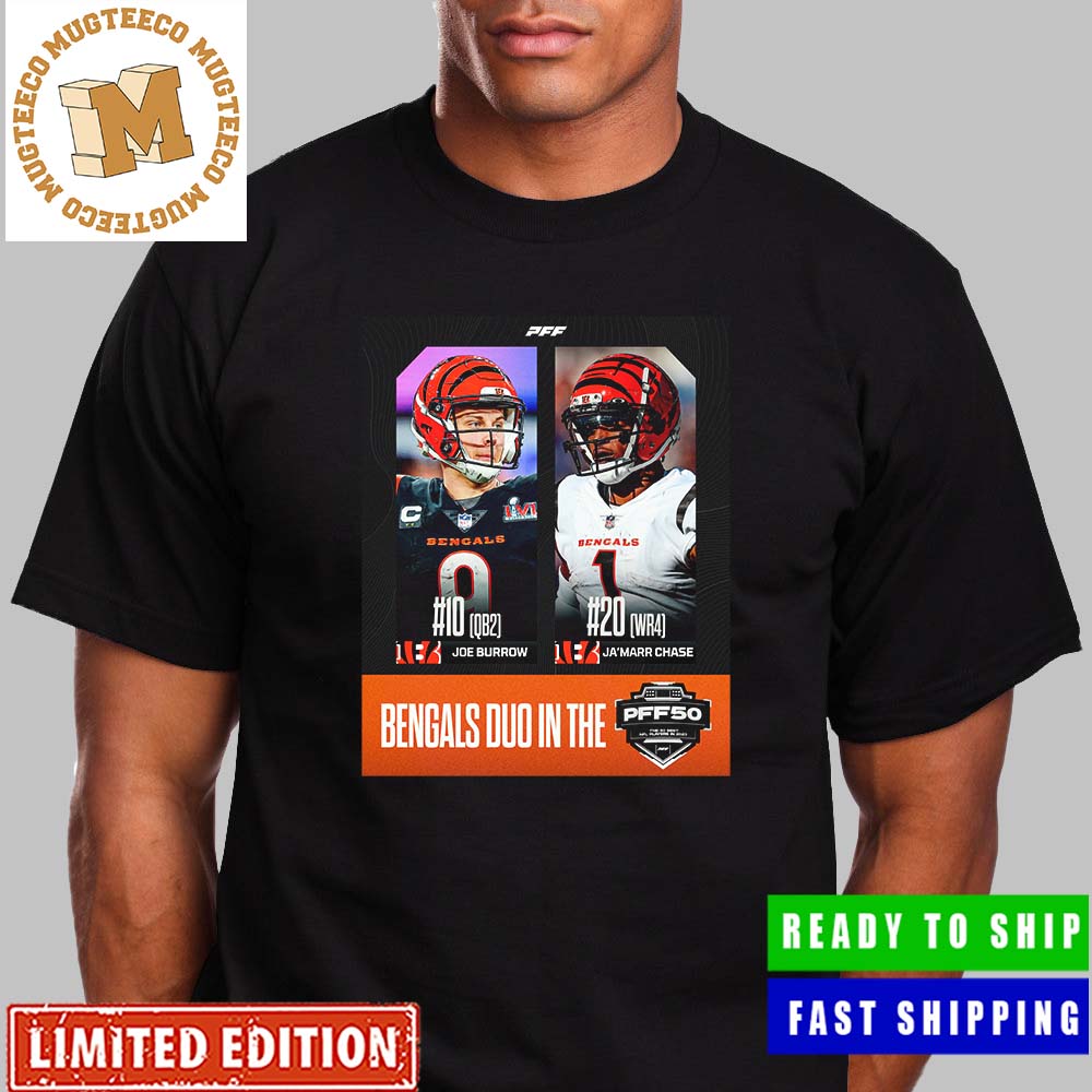 Joe Burrow And Ja'Marr Chase Bengals AFC Championship Shirt