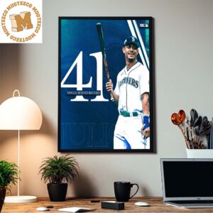 Julio Rodriguez 41 Home Runs In A Single Round Record Home Run Derby 2023 Poster Canvas