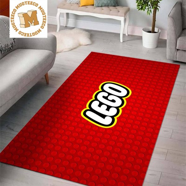 Lego Signature Logo In Red Board Background Home Decor Area Rug