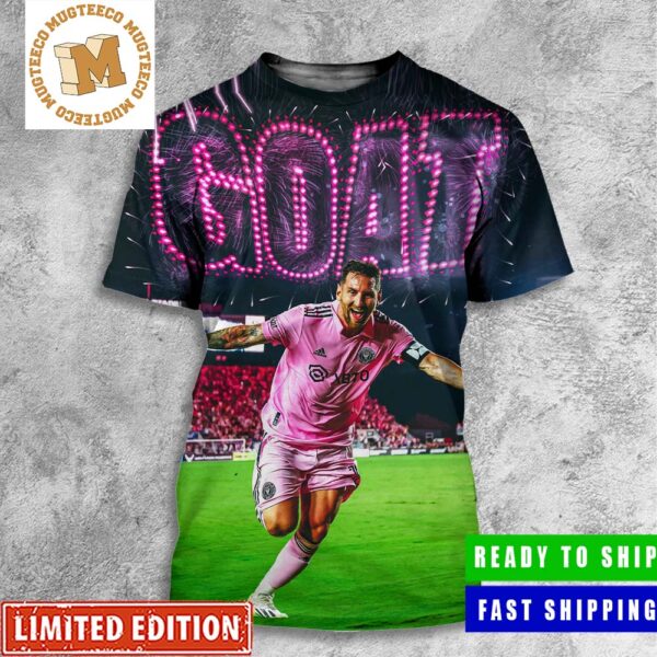 Lionel Messi Scored 700 Non Penalty Goals Goat Milestone Poster All Over Print Shirt