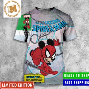 Marvel Disney 100 Variant Cover Mickey The Amazing Spider Man All Over Print Shirt