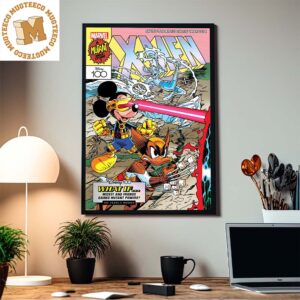 Marvel x Disney 100 Variant  Cover A Mutant Milestone X Men Mickey And Friends Gained Mutant Powers Home Decor Poster Canvas