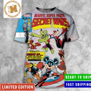 Marvel x Disney 100 Variant Cover Marvel Super Heroes Secret Wars All Over Print Shirt
