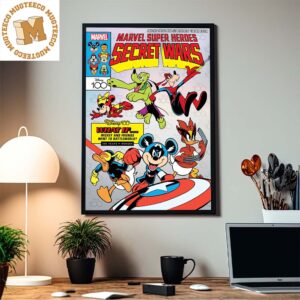 Marvel x Disney 100 Variant  Cover Marvel Super Heroes Secret Wars Home Decor Poster Canvas