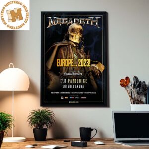 Megadeth Europe 2023 Bring The Heat To Pardubice Czech Republic August 17th Home Decor Poster Canvas