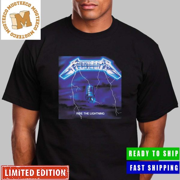 Metallica Ride The Lightning Album 1984 Released Anniversary Vintage T-Shirt