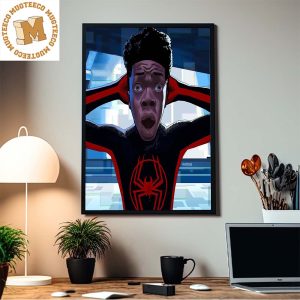 Miles Morales Surprise And Panic Meme Spider Man Across The Spider Verse Home Decor Poster Canvas