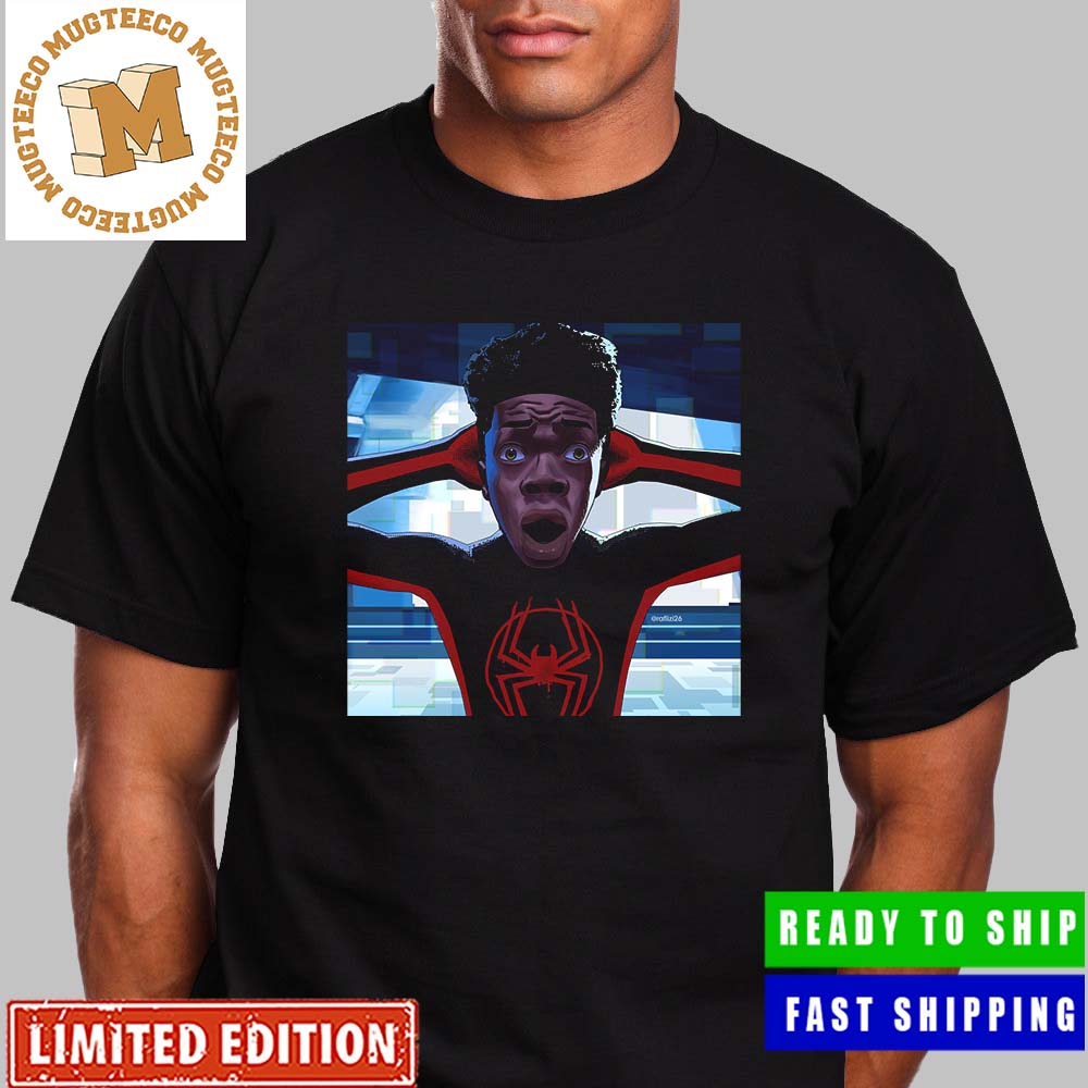 Miles Morales Surprise And Panic Meme Spider Man Across The Spider Verse Unisex T-Shirt