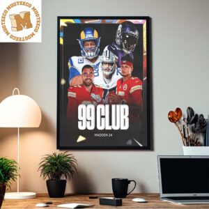 NFL 99 Club Madden 24 Kelce And Mahomes Home Decor Poster Canvas