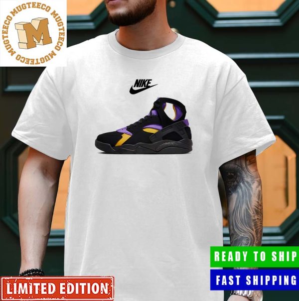 Nike Air Fligh Huarache Lakers Away Releases August 10th Sneaker Unisex T-Shirt