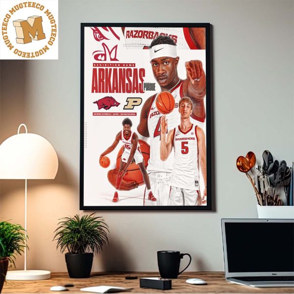 Purdue Arkansas In A Charity Exhibition On October 28 Home Decor Poster Canvas