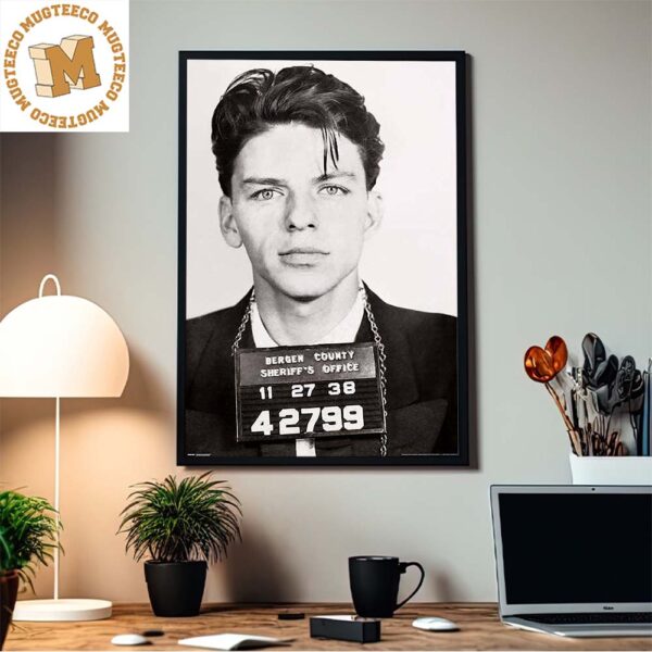 Pyramid America Laminated Frank Sinatra Mugshot Music Home Decor Poster Canvas