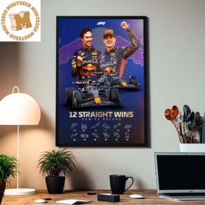 Red Bull Racing Take Their New F1 Record 12 Straight Win In A Row Home Decor Poster Canvas