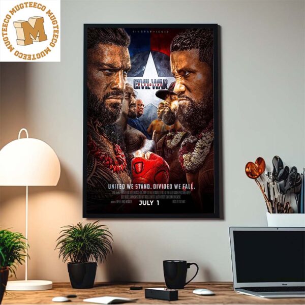 Roman Reigns Vs The Usos Bloodline Civil War Home Decor Poster Canvas