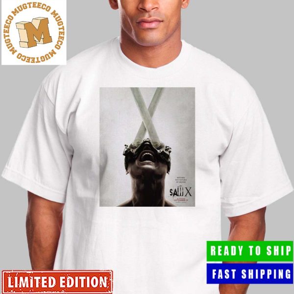 Saw X First Poster In Theaters On September 29 Vintage T-Shirt